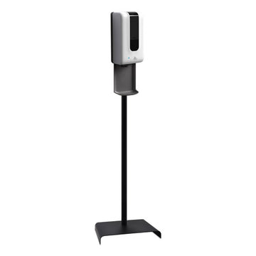 GN1 Automatic Hand Sanitizer Dispenser With Floor Stand And Tray, 1,200 Ml, 13 X 11.4 X 51.63, White-gray freeshipping - TVN Wholesale